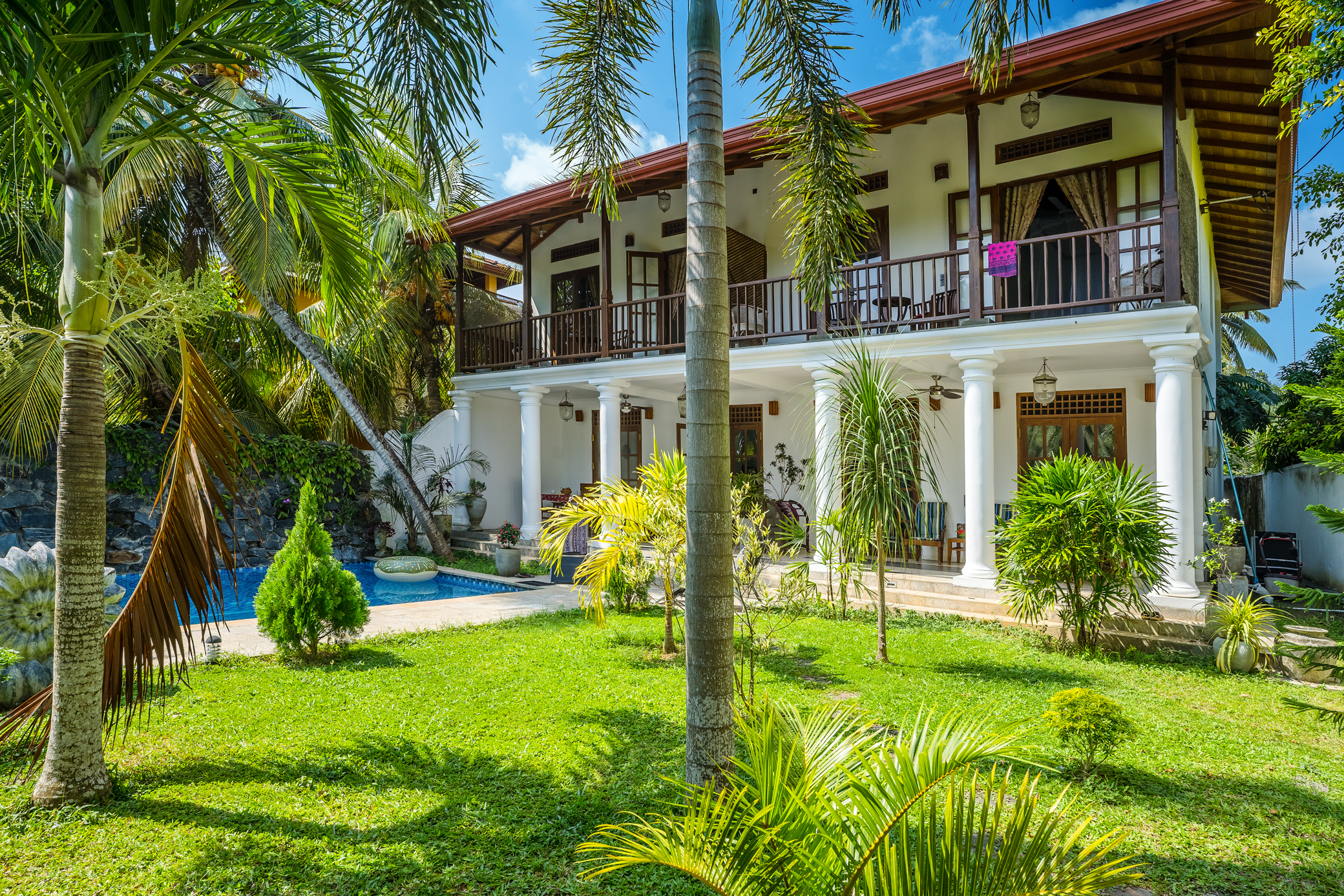 Annavilla in its tropical garden