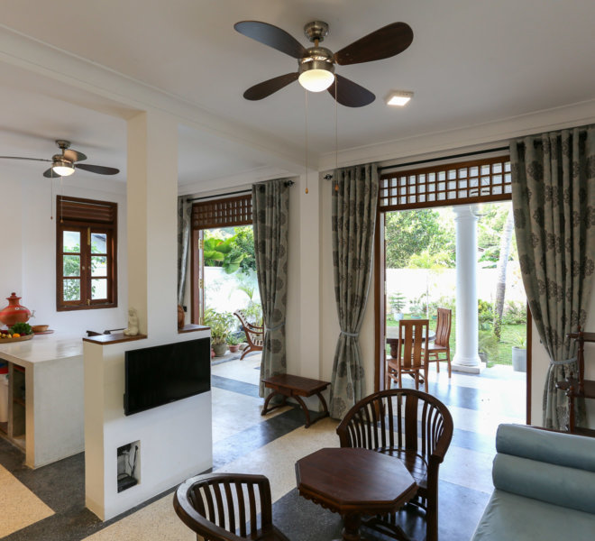 Open living and dining space